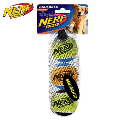 Nerf Dog (Small) Squeak Tennis Balls - Dog Toy (3-Pack 2.5″) (GP-1386)